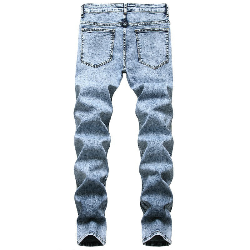 Hand Palms Printed Slim Fit Jeans