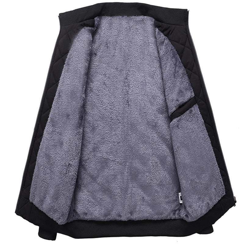 Stand Collar Solid Acetate Parka