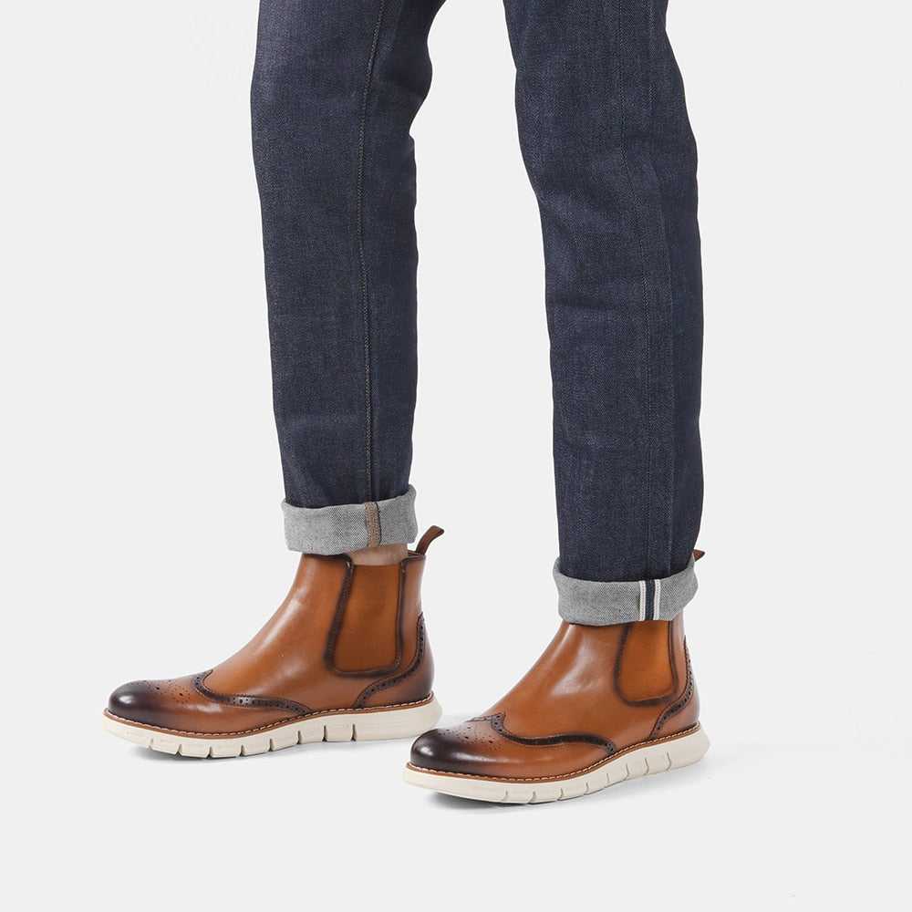 Bottines Chelsea Marron Dégradé Légères