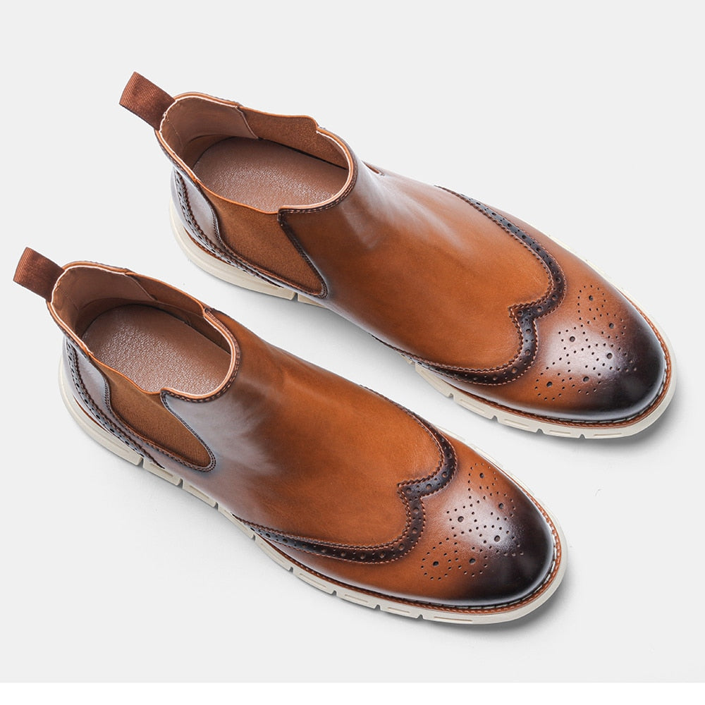 Bottines Chelsea Marron Dégradé Légères