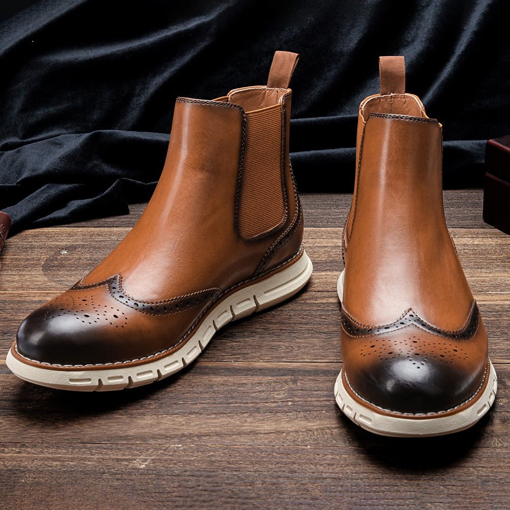 Bottines Chelsea Marron Dégradé Légères