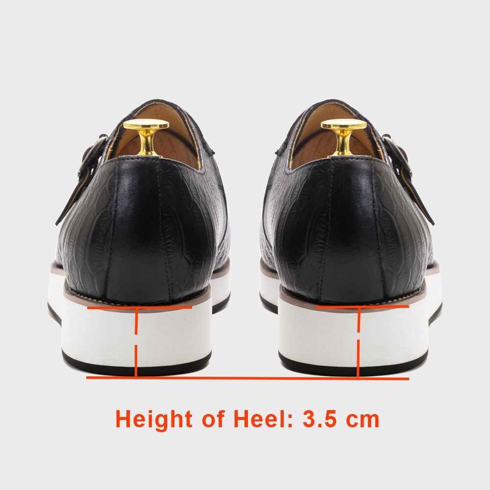 Mocassins en Cuir Véritable Motif Crocodile