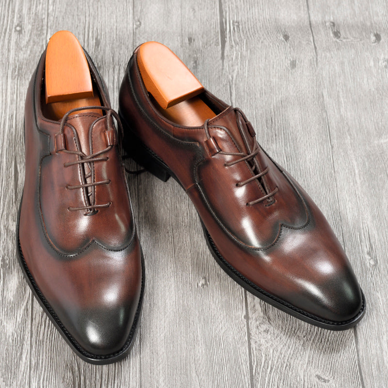 Simply Design Pointed Toe Business Office Style Men Oxford Shoes