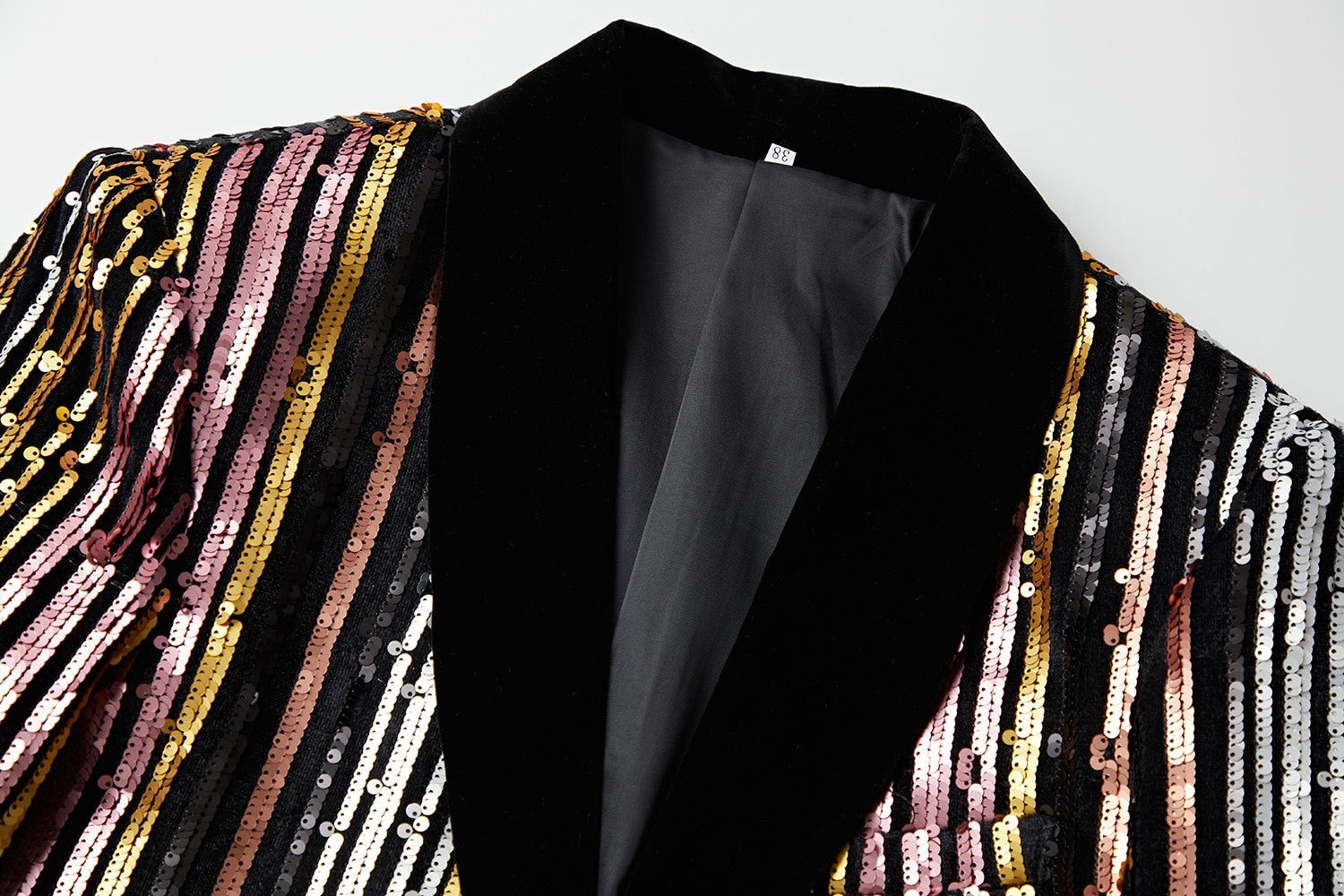 Shining Striped Sequin Blazer
