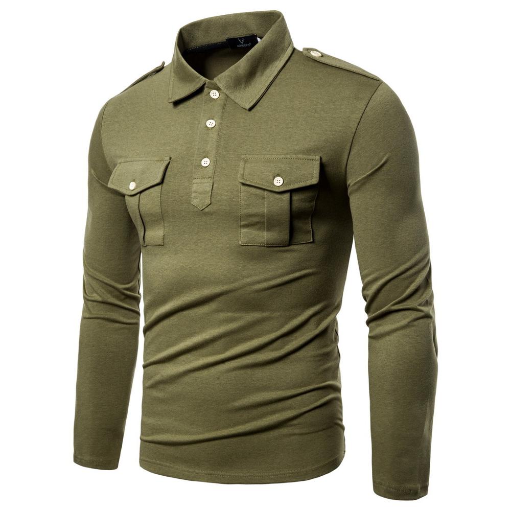 Military Style Solid Color Shirt