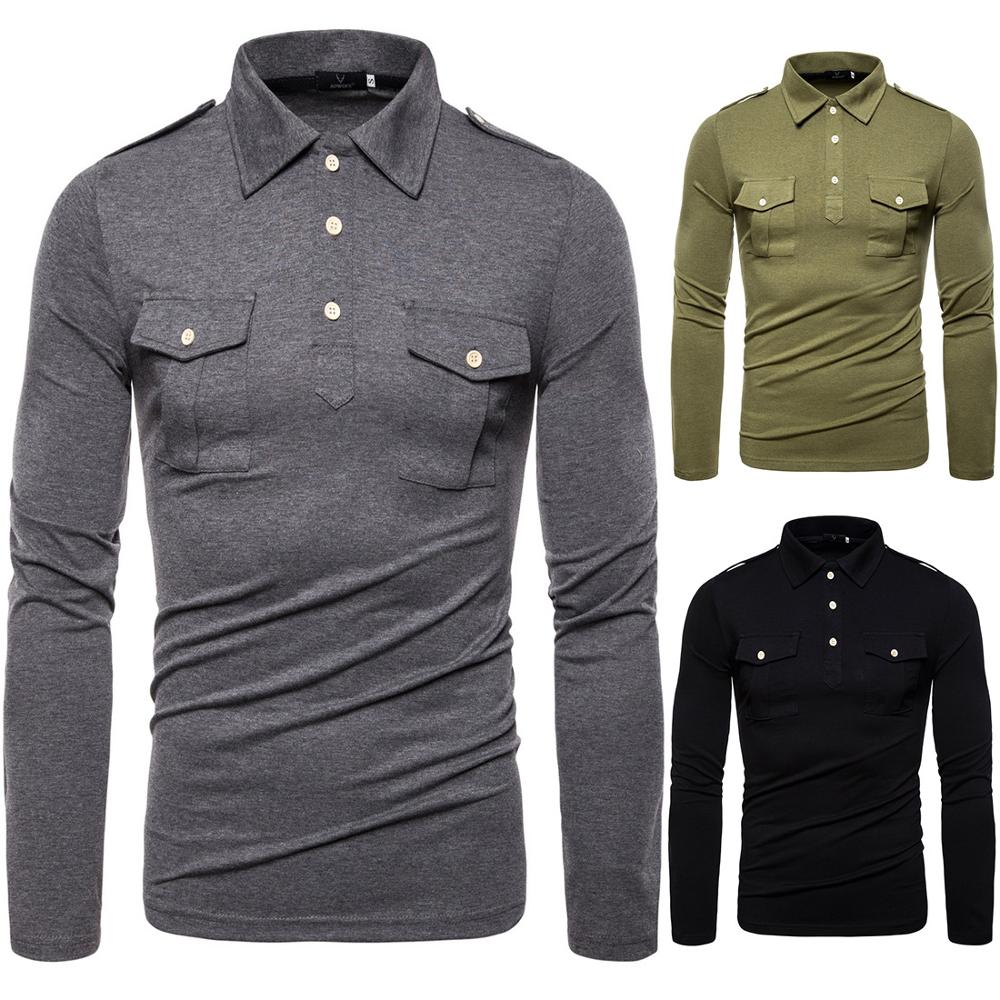 Military Style Solid Color Shirt