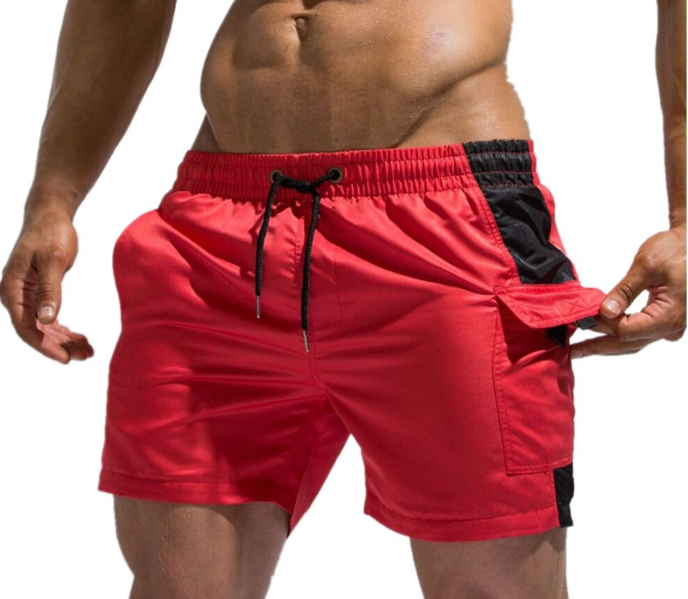 Summer Contrast Color Patchwork Shorts