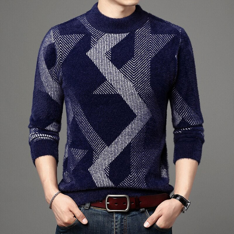Luxury Knitted Abstract Adorn Sweater