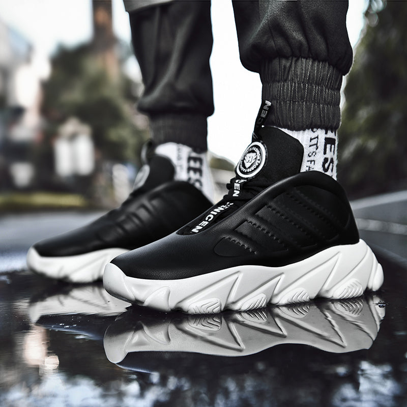 Baskets montantes futuristes à lacets pour hommes