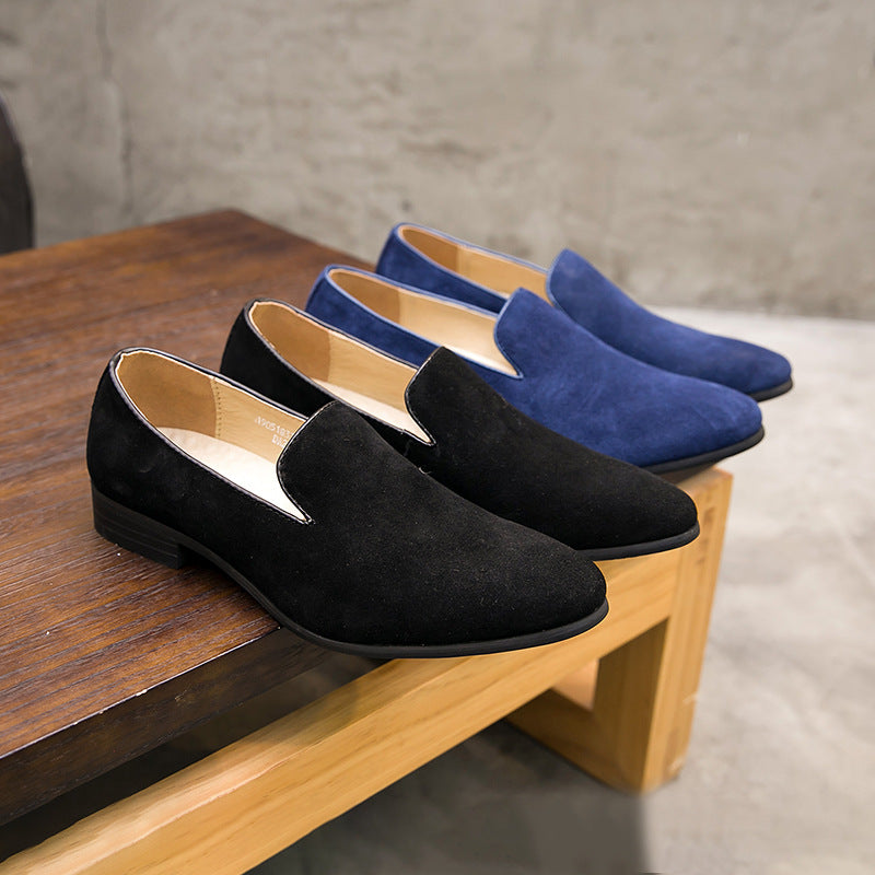Faux Suede Solid Slip-On Loafers Shoes