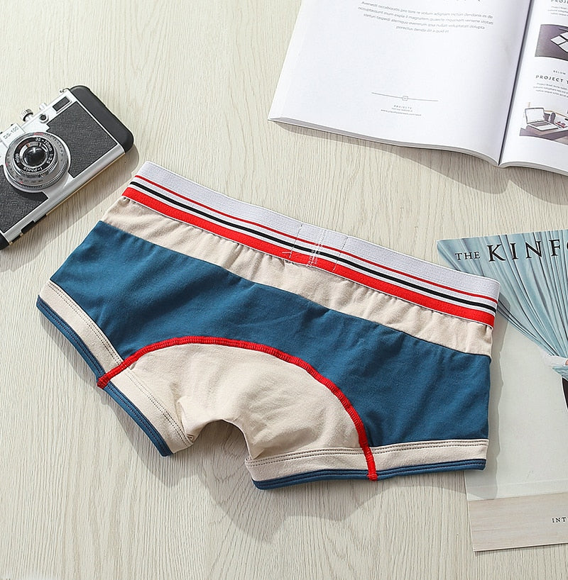 Multicolor Patchwork Style Men Boxer