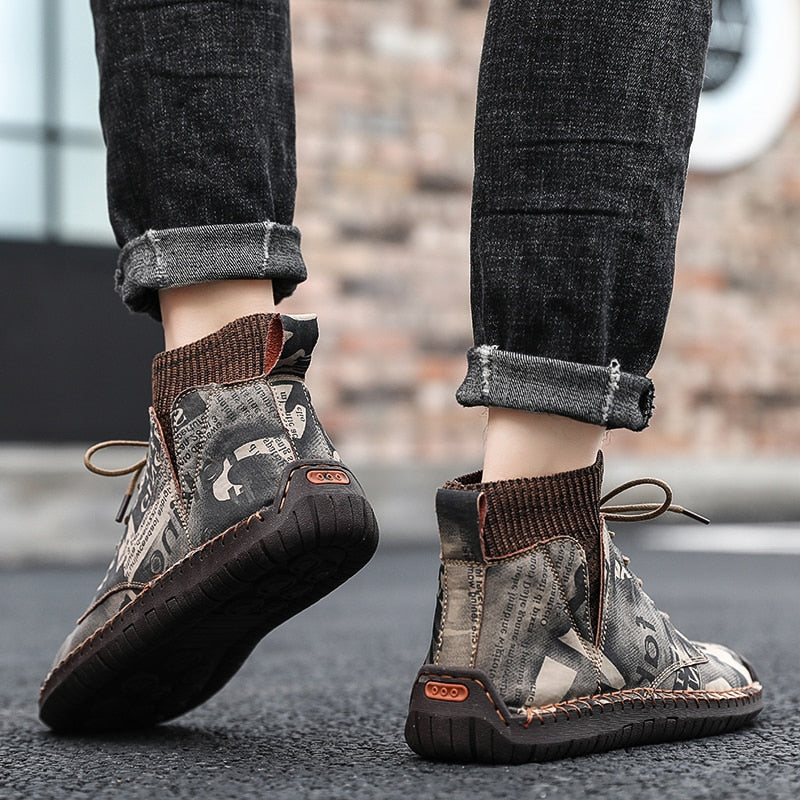 Bottines en daim épais et chauds en peluche