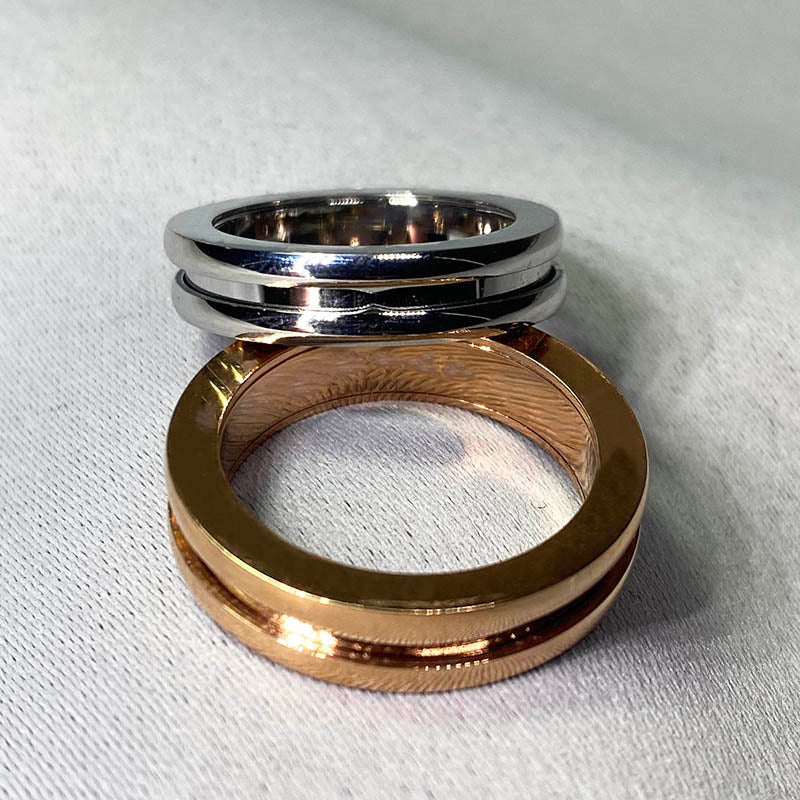 Minimalist Deep Center Metal Ring