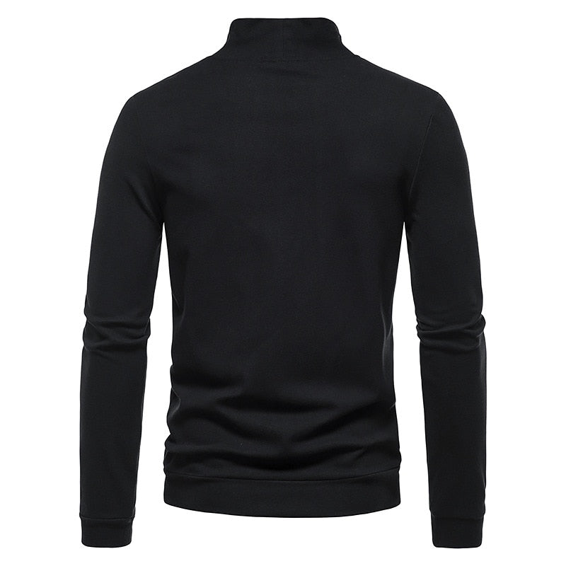 Solid Color Turtleneck Sweater