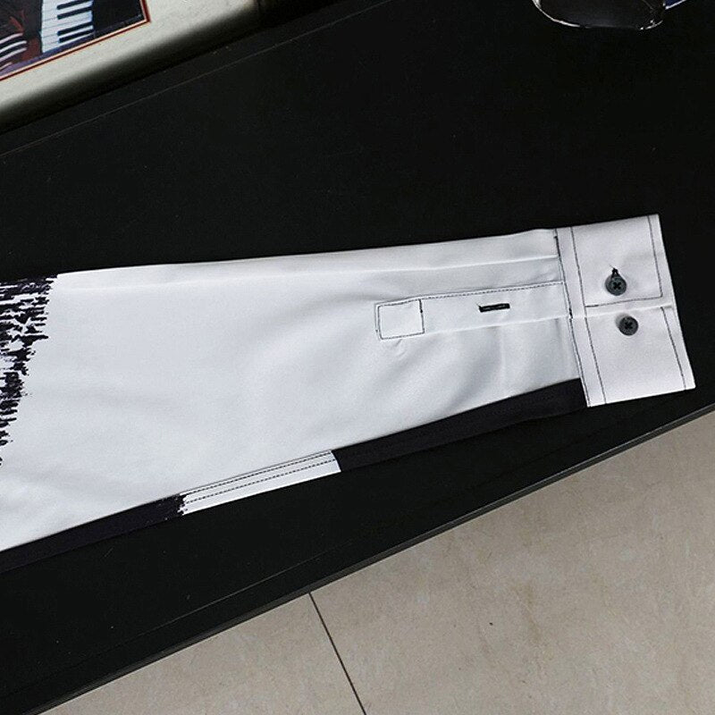 Contrast Abstract Printed Long Sleeve Shirt