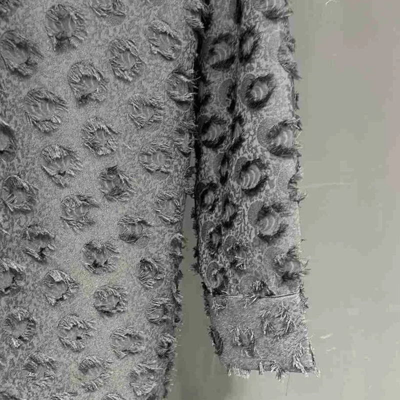 Green Color Fringe Patchwork Shirt