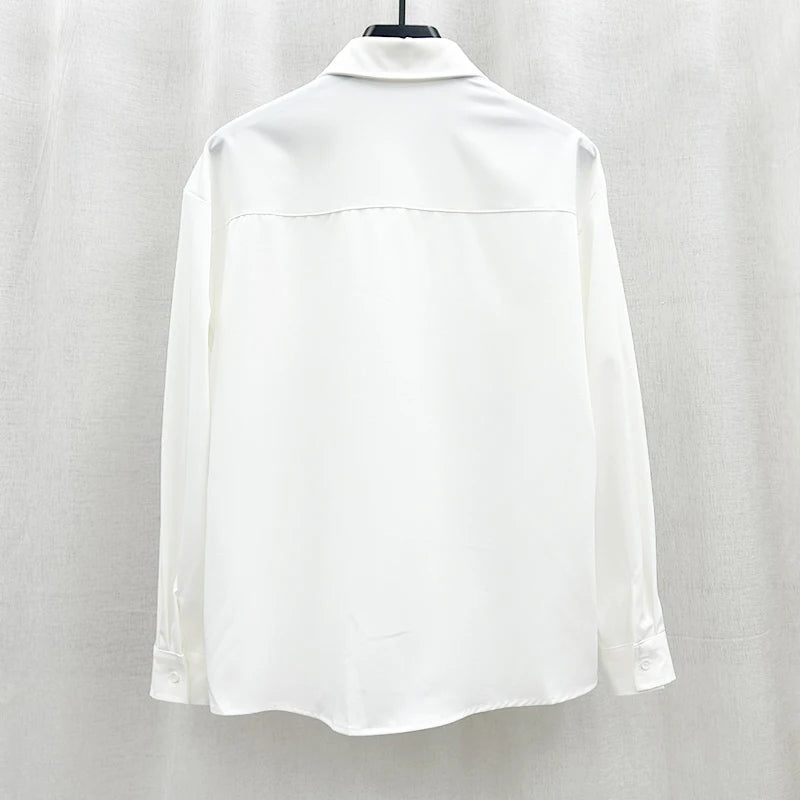 Single Breasted Buckle Solid Shirt