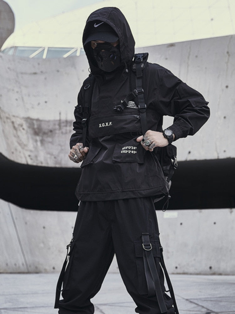 Veste à capuche noire à imprimé lettre