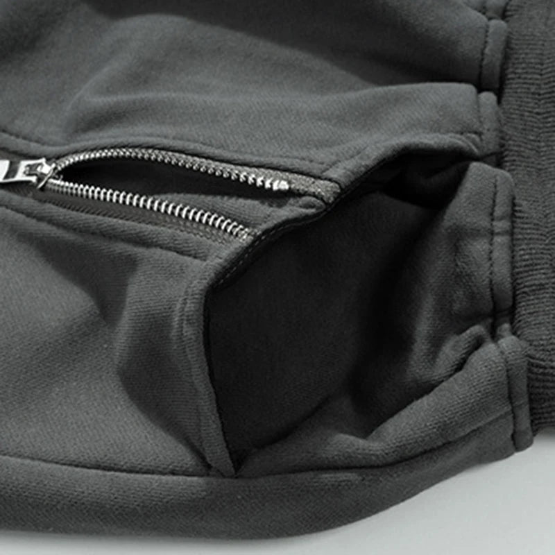 Summer Tide Streetwear Double Zipper Split Shorts