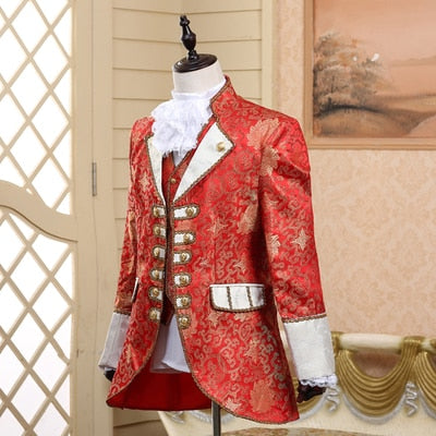 Fabulous Five Pieces Set Europe Court Style Men Costume Suits