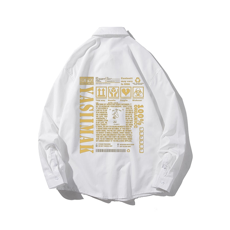 Cardboard Instructions Back Printed Long Sleeve Shirt