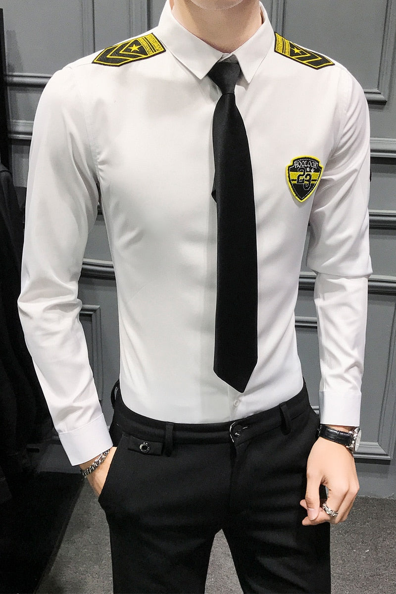 Armée Hommes Chemise Casual Chemise À Manches Longues Hommes