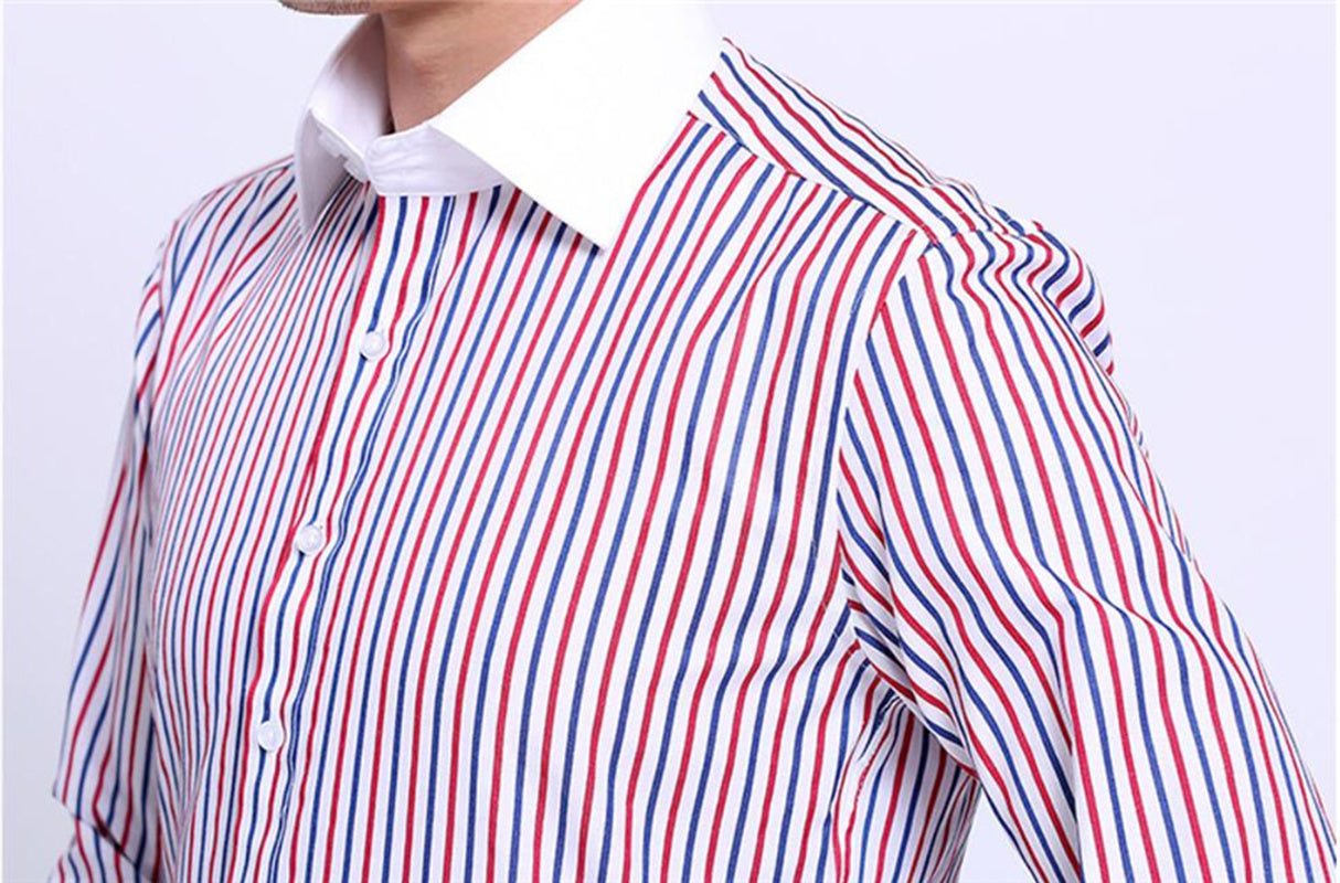French Thin Rainbow Line Deco Long Sleeve Shirt