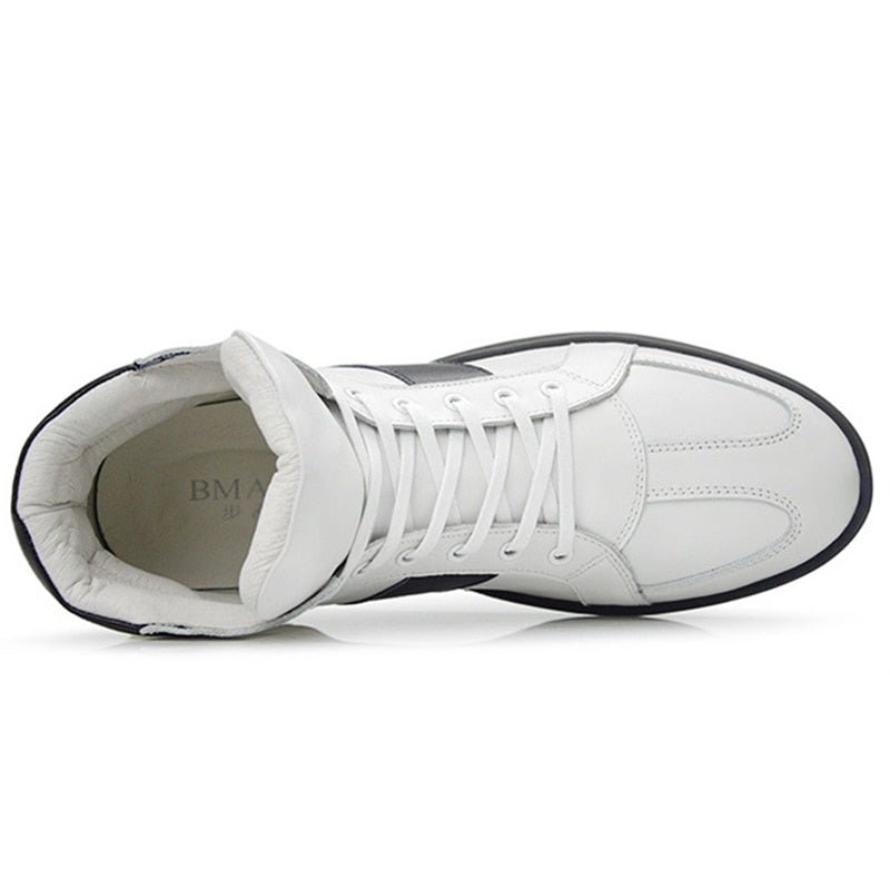 Sneaker pour hommes de style haut blanc noir rouge
