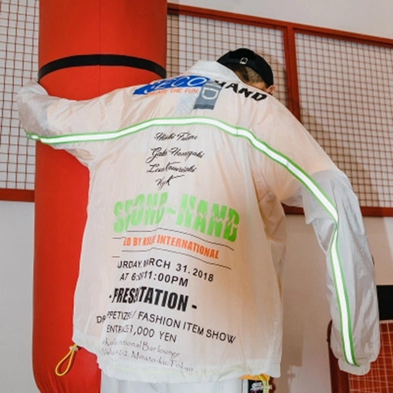 Reflective Harajuku Patchwork Casual Men Jacket