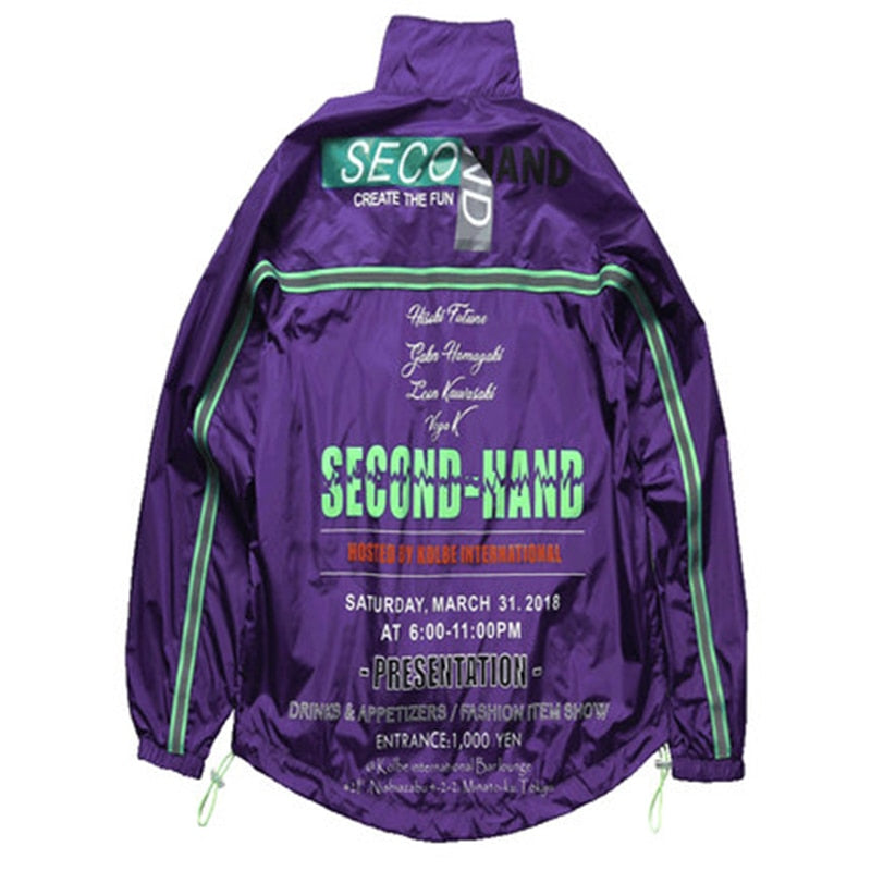 Reflective Harajuku Patchwork Casual Men Jacket