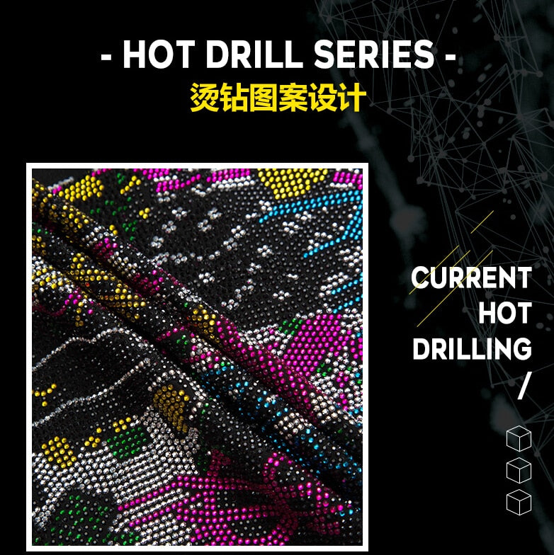 Colorful Graffiti On Rhinestone Skull Style Sweatshirt