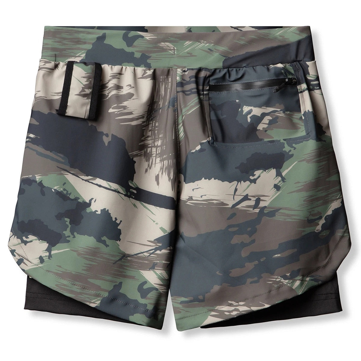 Short de sport 2 en 1 camouflage Brush Strokes