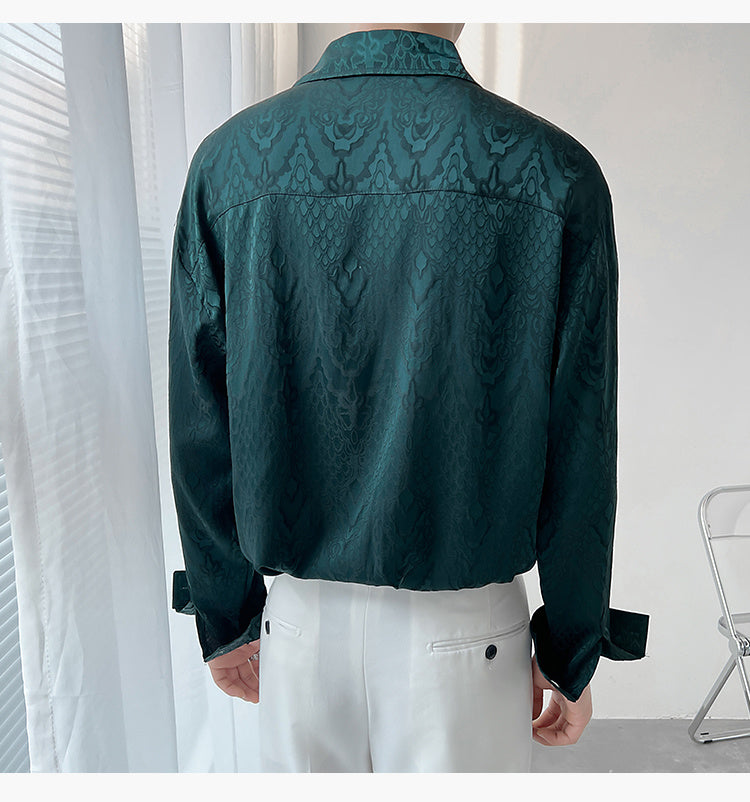 Spandex Long Sleeve Pattern Shirt