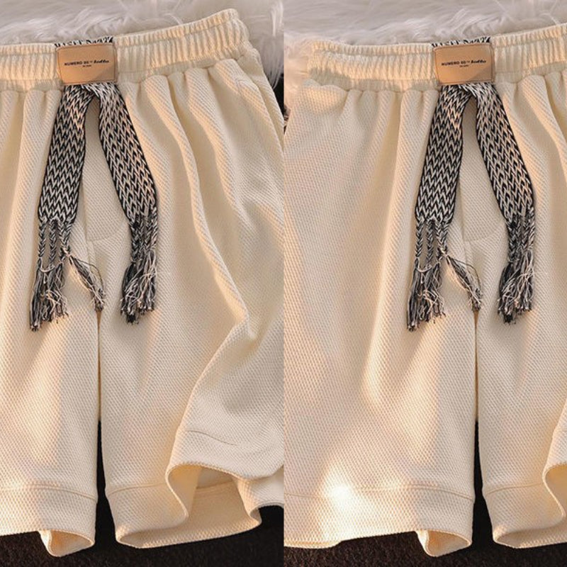 Solid Casual Loose Shorts