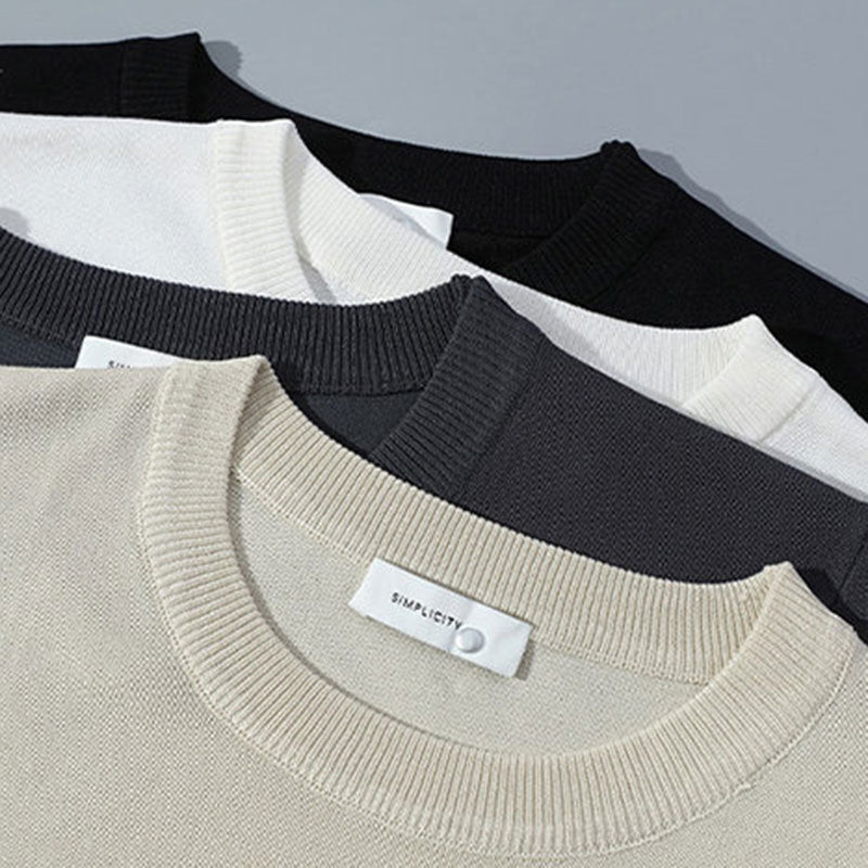 Solid Letter Printed Short Sleeve T-Shirt