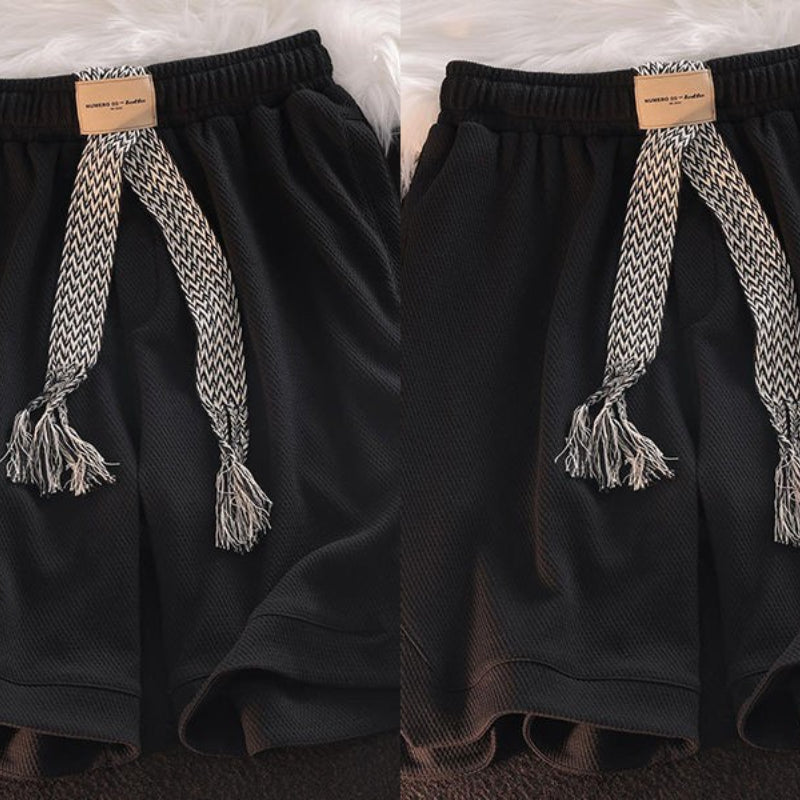 Solid Casual Loose Shorts