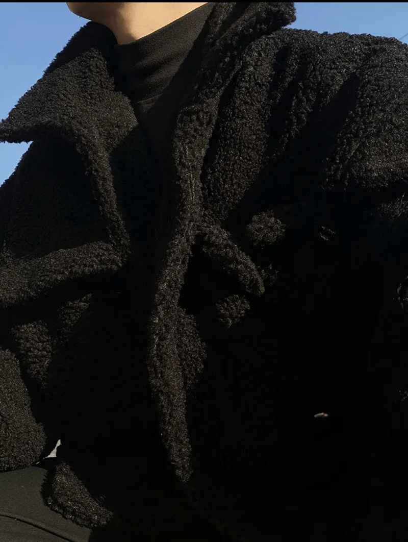 Green Lamb Wool Padded Jacket