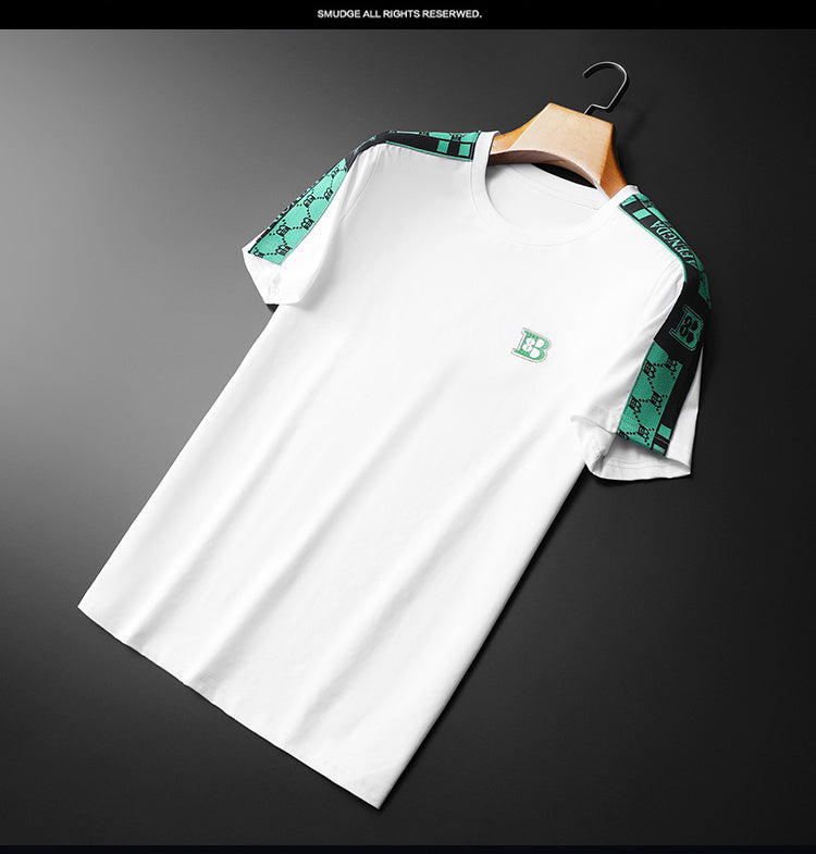 Modern Rhinestone Letters Print Man T-Shirt