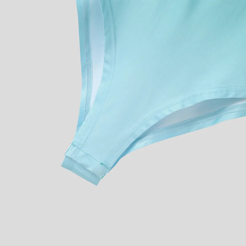 Tie Dye Gradient Color Zipper Bodysuit