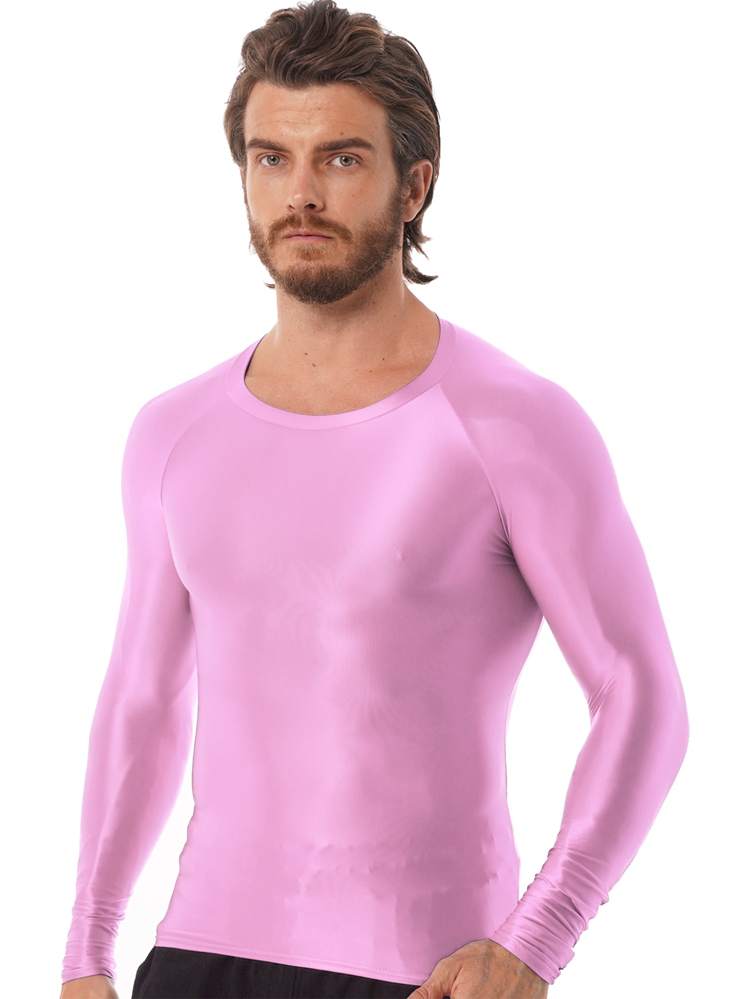 See Through O-Neck Long Sleeve T-Shirt