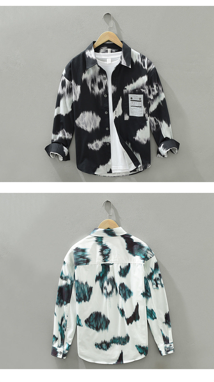 Tie-Dye Printed Pattern Cotton Shirt