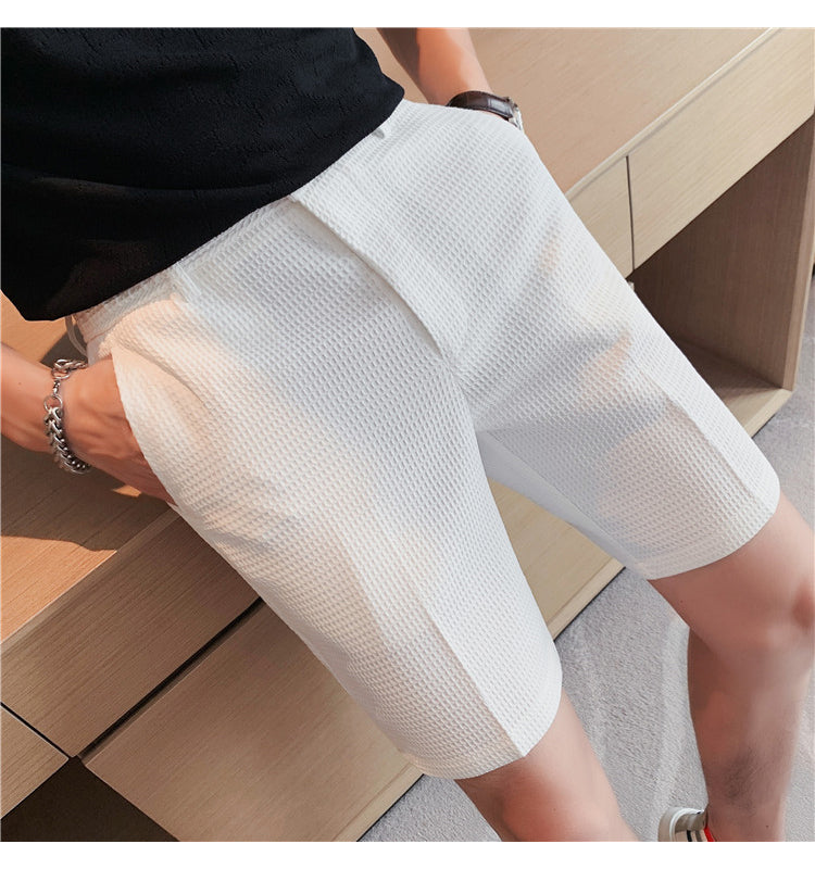 Summer Knee Length Mid-Waist Shorts