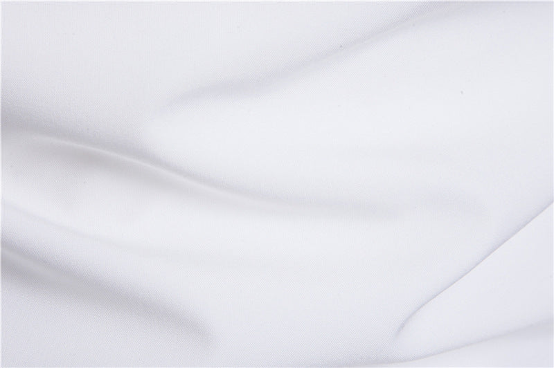 Double Placket Solid Color Cotton Shirt