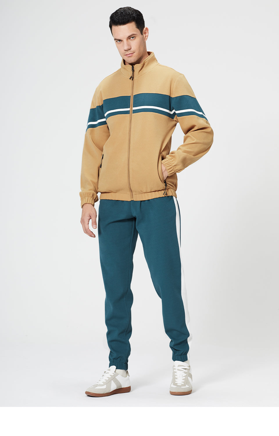 Horizontal Striped Printed Pants Set