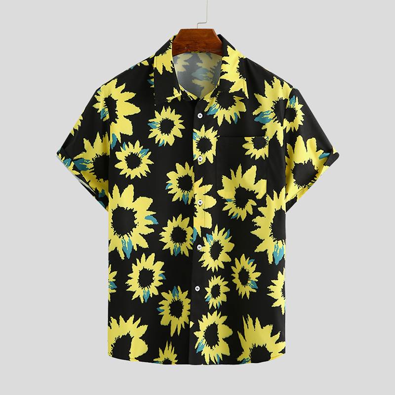 Hawaiian Sunflower Pattern Shirt