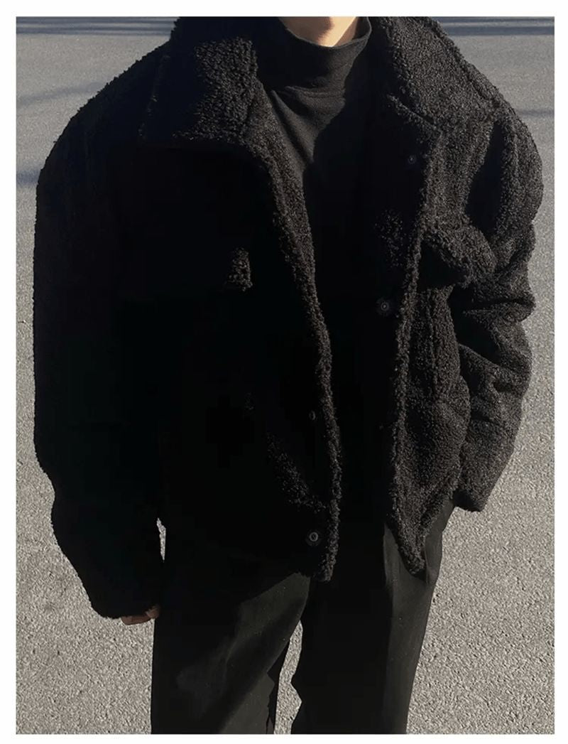 Green Lamb Wool Padded Jacket