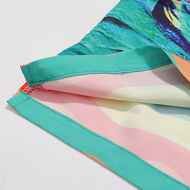 Summer Printed Pattern Shorts Set