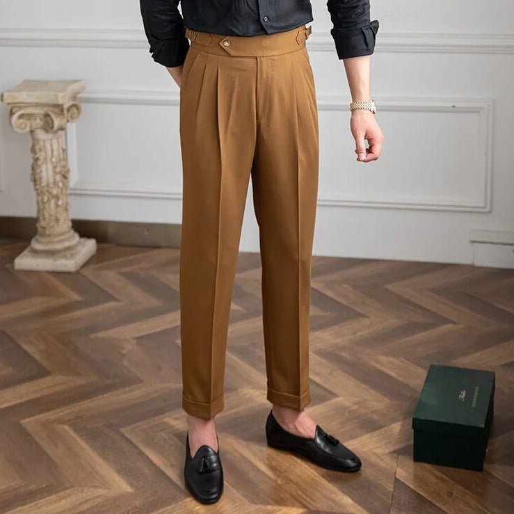 Flat Front Slim Fit Trousers