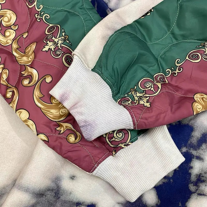 Tie Dyed Patchwork Ave Maria Pattern Sweater