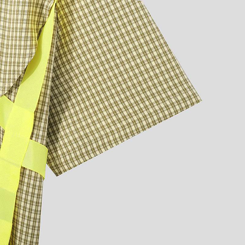 Hollow Out Plaid Polyester Blazer